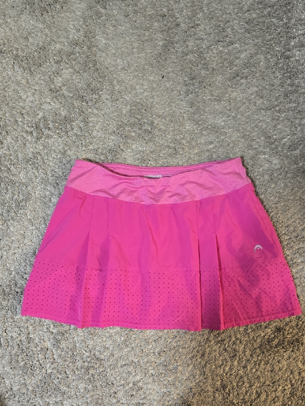 Head Women's Pink Athletic Tennis Skirt Skort with Perforated Hem Size Medium